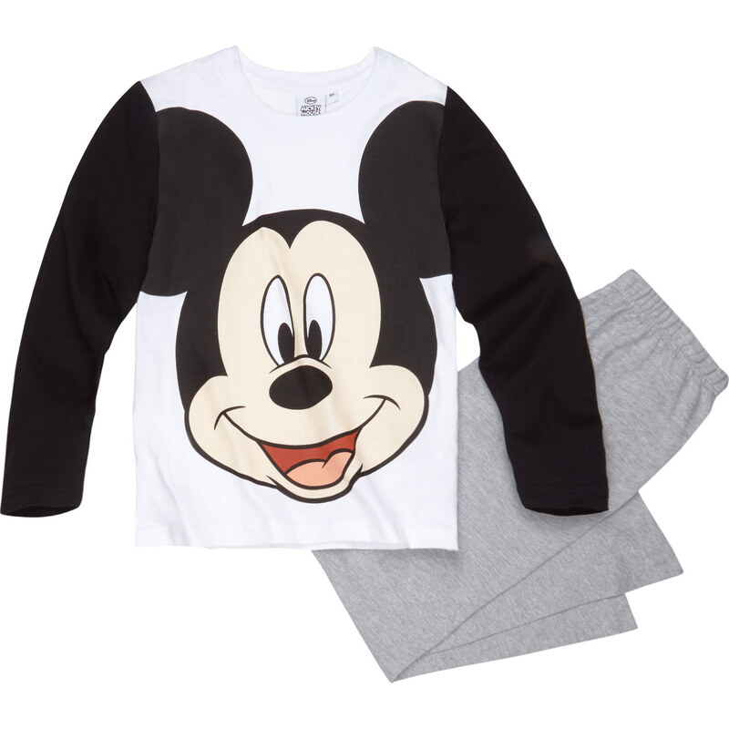 Disney Mickey Pyjama grau in Größe 98 für Jungen aus 100% Baumwolle Grau: 60% Baumwolle 40% Polyester