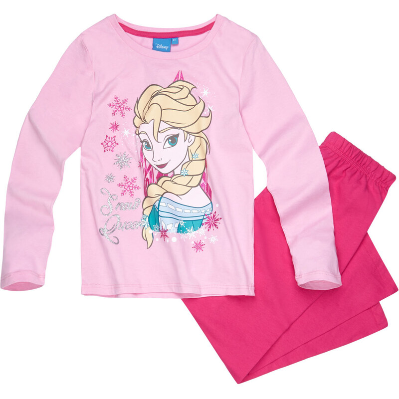 Disney Die Eiskönigin Pyjama pink in Größe 104 für Mädchen aus 100% Baumwolle