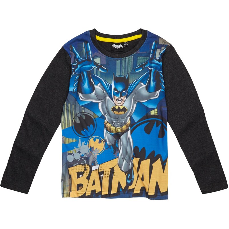 Batman Langarmshirt grau in Größe 104 für Jungen aus Vorderseite: 100% Polyester 60 % Baumwolle 40 % Polyester