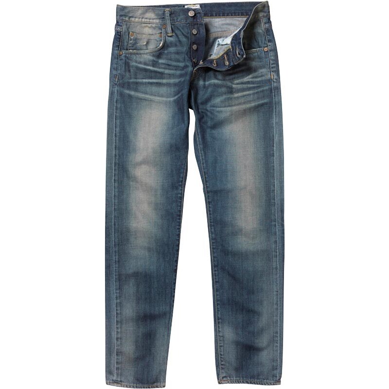 Edwin Herren ED-55 11.25oz Oiler Wash Jeans in lose Passform Blau