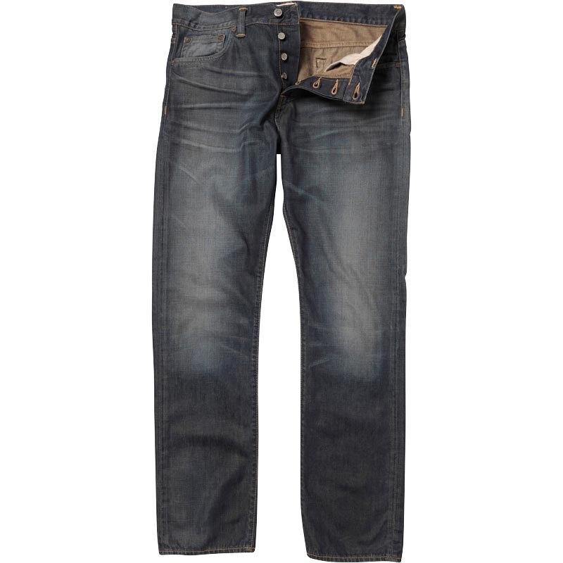 Edwin Herren ED-71 11.25oz Biker Wash Jeans in Slim Passform Blau