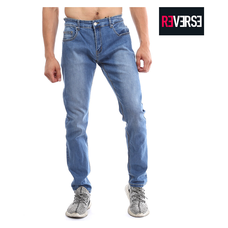 Re-Verse Slim Fit-Jeans mit heller Waschung - 34