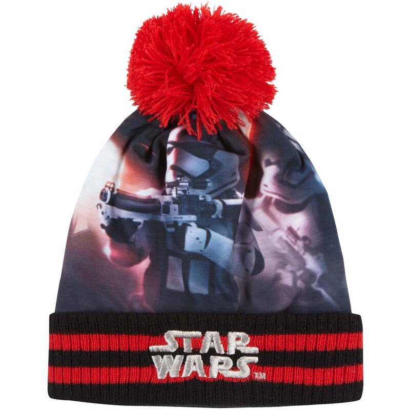 Star Wars-The Clone Wars Mütze rot in Größe 52 für Jungen aus 100% Polyacryl