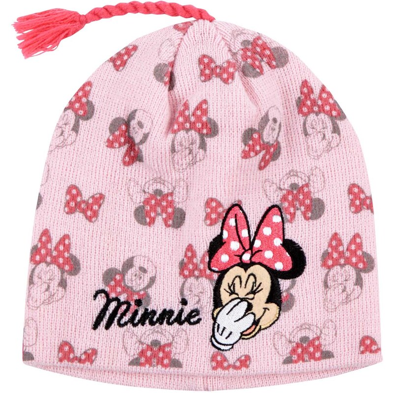 Disney Minnie Mütze rosa in Größe 52 für Mädchen aus 100% Polyacryl