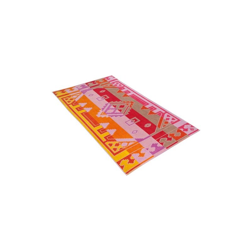 Strandtuch Oriental mit Streifen & Mustern Vossen rot 1x 100x180 cm