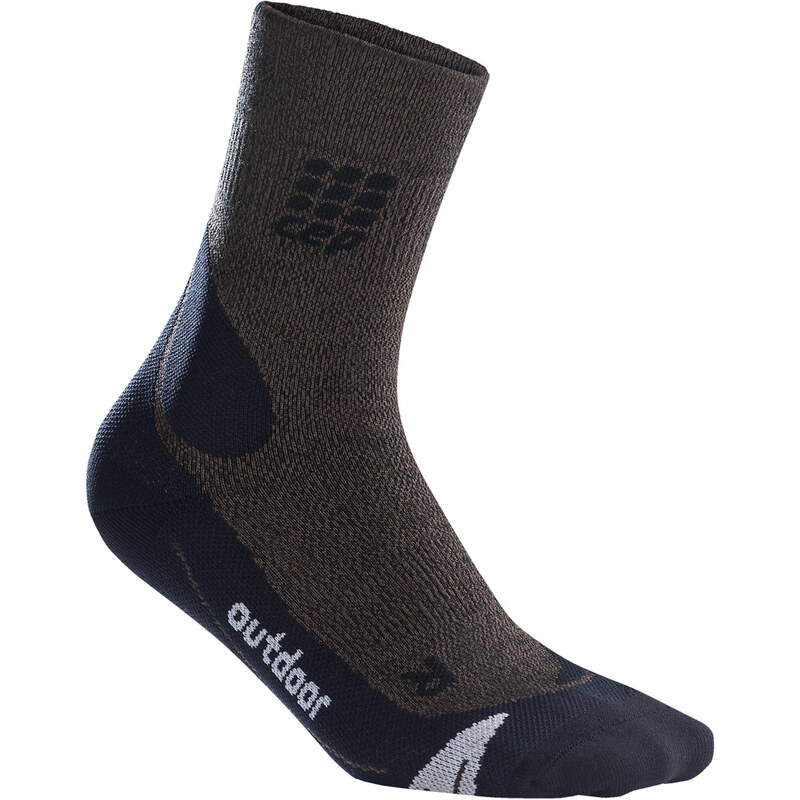CEP: Damen Wandersocken Outdoor Merino Mid-Cut Socks, braun, verfügbar in Größe 2,4
