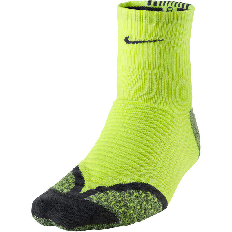 Nike Herren Socken Elite Run Cuschion Quater, gelb, verfügbar in Größe 38.5-40