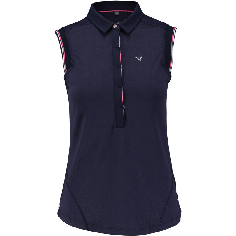Valiente: Damen Golfshirt / Polo-Shirt Ärmellos, marine, verfügbar in Größe 44