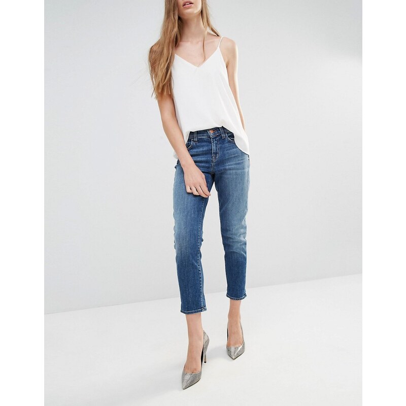 J Brand - Sadey - Kurze, schmale Jeans mit mittelhoher Taille - Blau