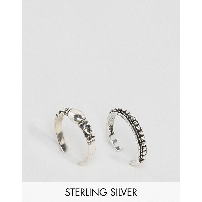 Kingsley Ryan - Schlangenring aus Sterlingsilber im Doppelpack - Silber