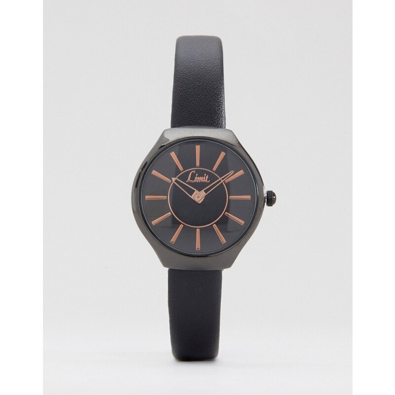 Limit - Uhr mit schwarzem Armband und schwarzem Zifferblatt - Schwarz