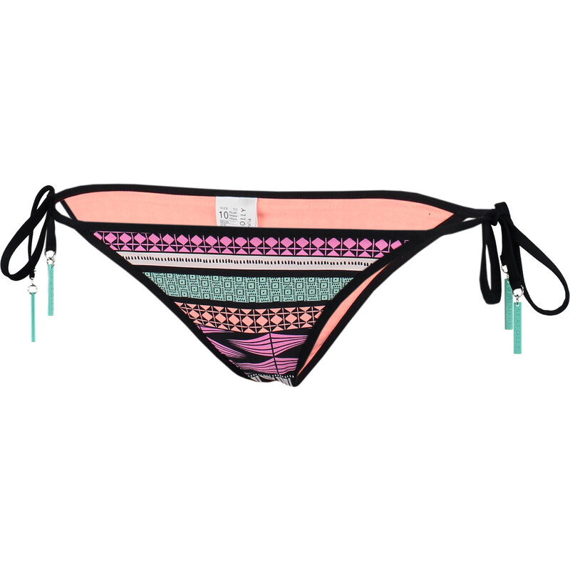 Seafolly: Damen Bikinihose Future Tribe Brazilian Tie Side Fluorescent Melon, pink, verfügbar in Größe 34