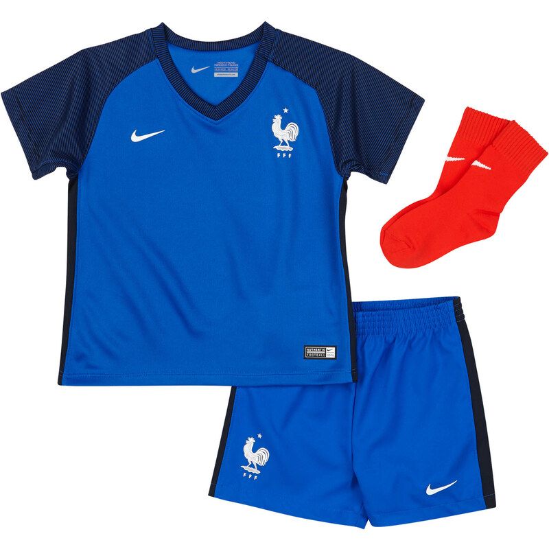 Nike Kleinkinder Fußballtrikotset Home Frankreich EM 2016, blau, verfügbar in Größe 80,92,86