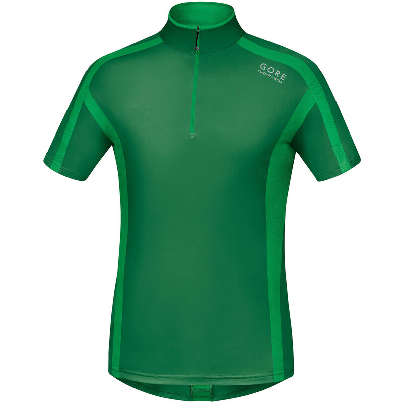 Gore Running Wear: Herren Laufshirt Air Zip Shirt, grün, verfügbar in Größe L,XL,M