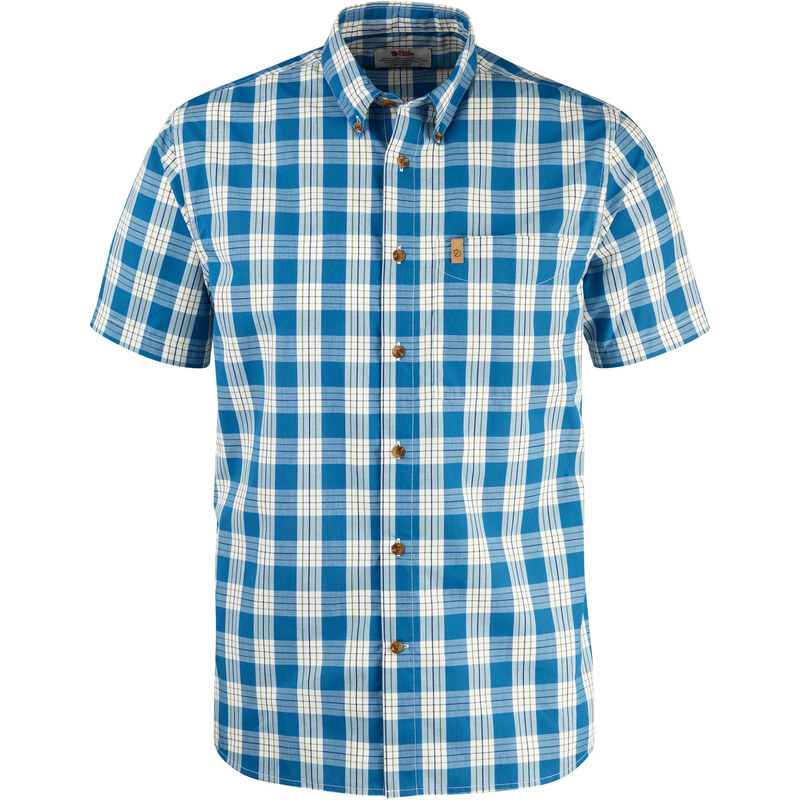 FJÄLL RÄVEN: Herren Wanderhemd / Outdoor-Hemd Övik Button Down Shirt S/S, blau, verfügbar in Größe L,XL