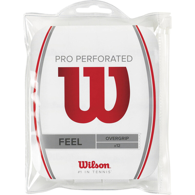 Wilson: Tennis Griffband Pro Overgrip Perforated 12er Pack, weiss
