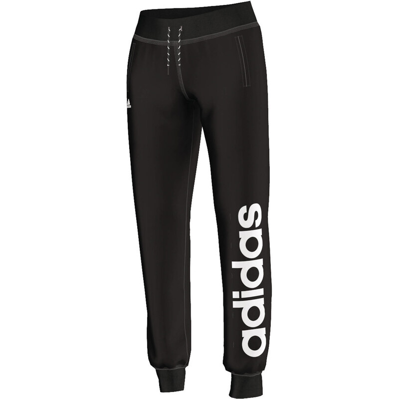 adidas Performance: Damen Trainingshose Essentials Linear Cuffed Pant, schwarz, verfügbar in Größe XL