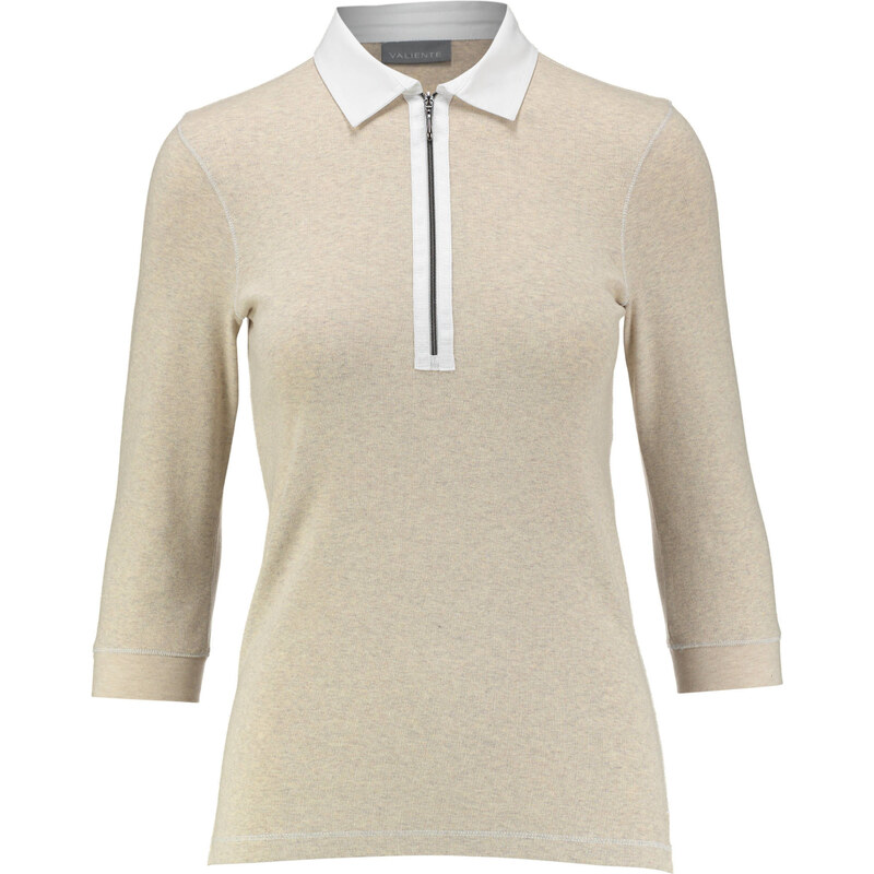 Valiente: Damen Golfshirt / Polo-Shirt mit 3/4-Ärmeln, beige, verfügbar in Größe 40