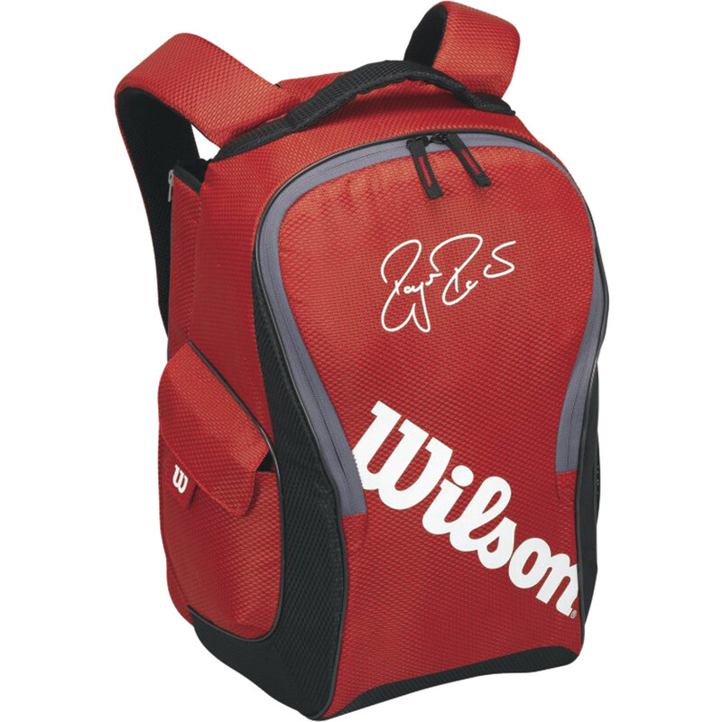 Wilson: Tennisrucksack Federer Team III Backpack, rot/scharz, verfügbar in Größe ONESIZE
