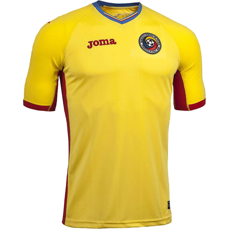 Joma: Herren Fußballtrikot Home Trikot Rumänien Saison 2016, gelb/rot, verfügbar in Größe M,XXL,L