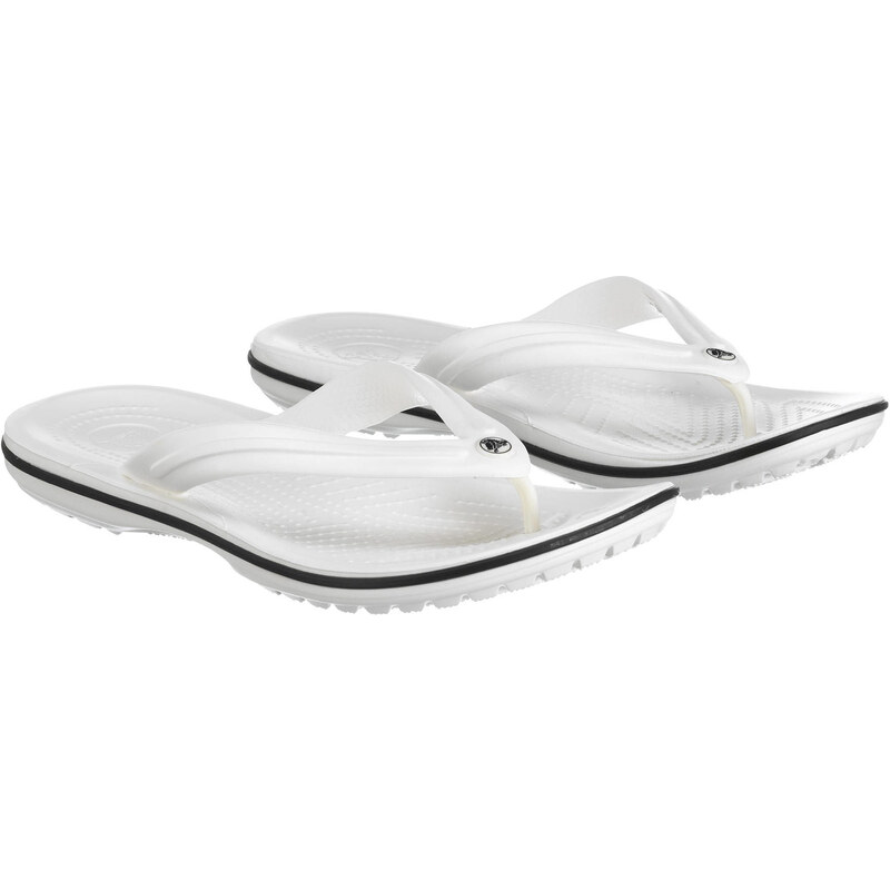 Crocs: Sandalen / Zehensandalen Crocband Flip white, weiss, verfügbar in Größe 47-48