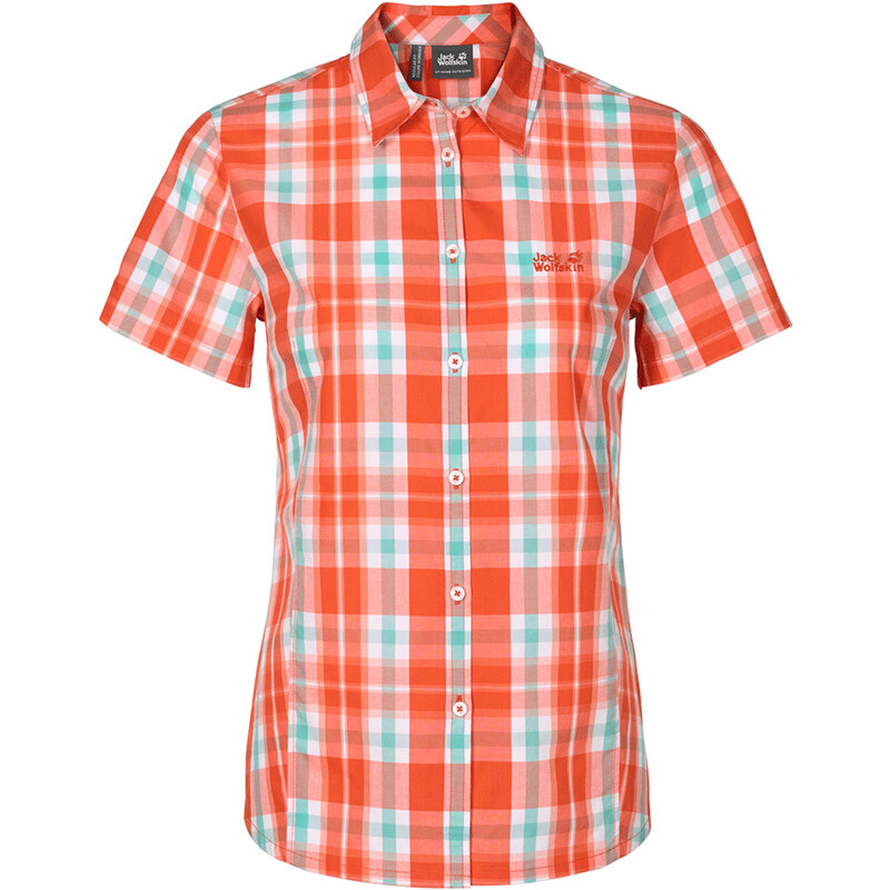 Jack Wolfskin: Damen Outdoorbluse Aoraki Shirt, orange, verfügbar in Größe M