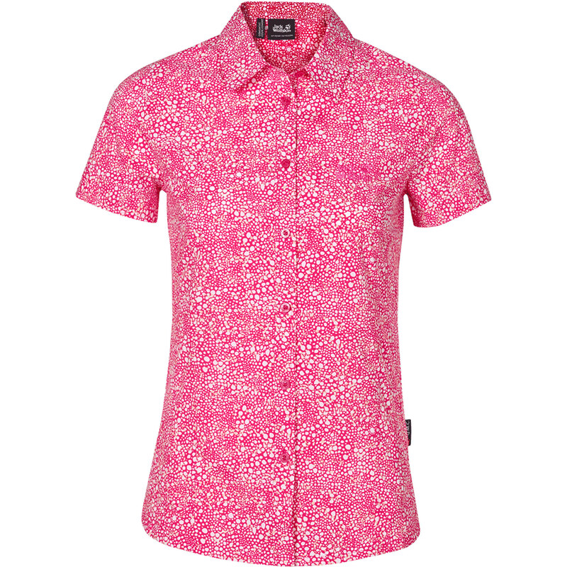 Jack Wolfskin: Damen Bluse Wahia Print Shirt, pink, verfügbar in Größe M