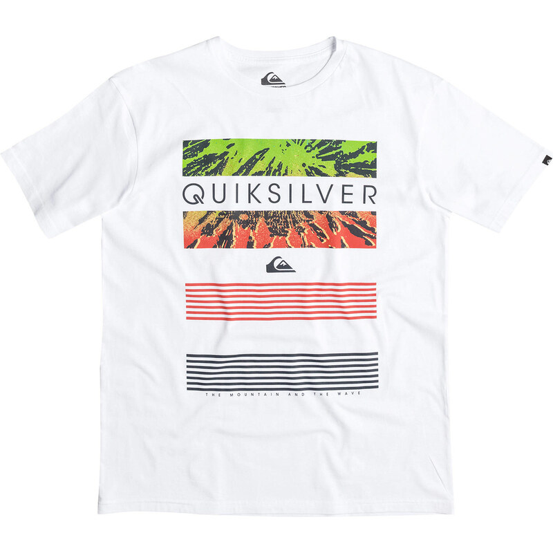 Quiksilver: Herren T-Shirt Classic Line Up, weiss, verfügbar in Größe S,M,L