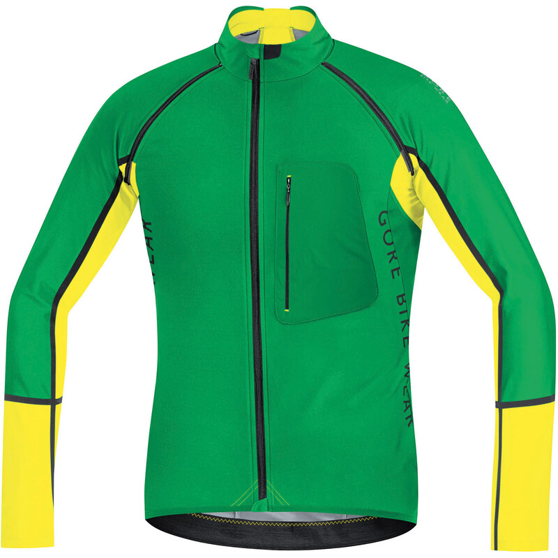 Gore Bike Wear: Herren Radtrikot Alp-X Pro Windstopper Soft Shell Zip-Off Jersey, grün, verfügbar in Größe L,M