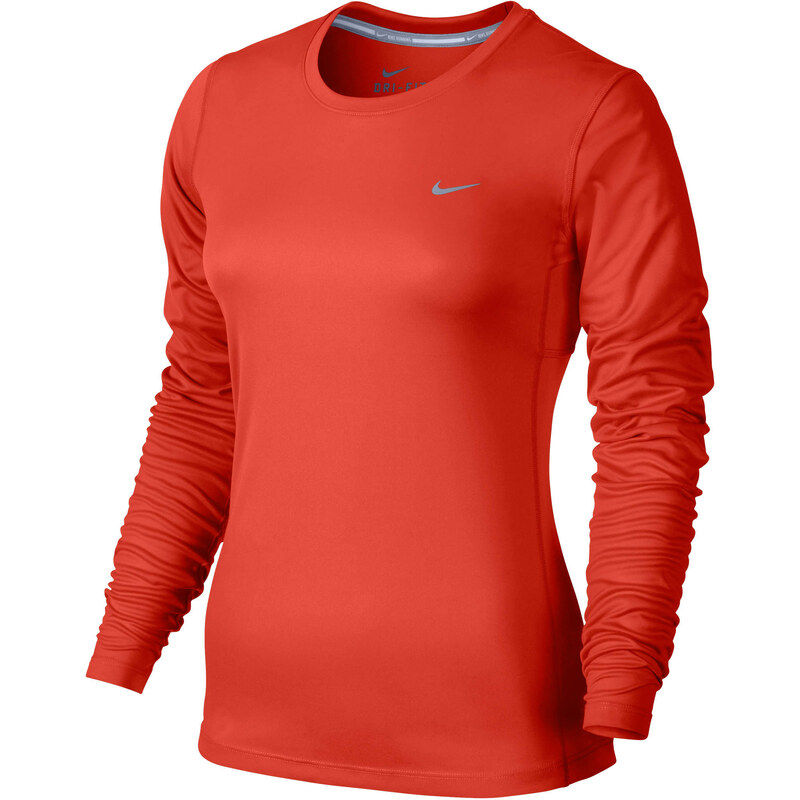Nike Damen Laufshirt Miler Langarm, rot, verfügbar in Größe 40,38