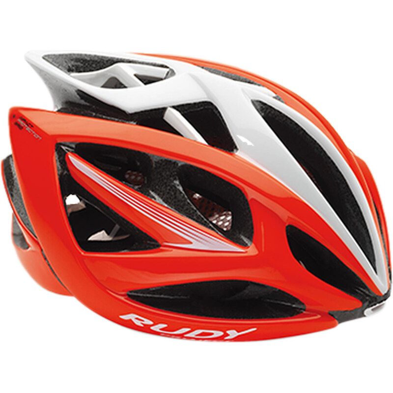 Rudy Project: Fahrradhelm Airstorm Red Fluo-White (Shiny), rot/weiss, verfügbar in Größe 54-58,59-61