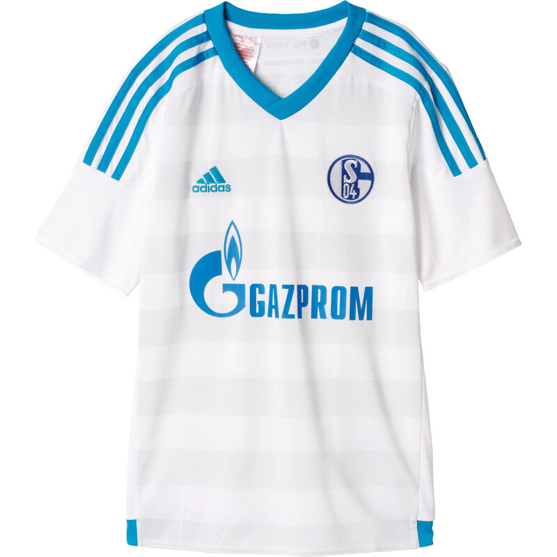 adidas Performance: Kinder Auswärtstrikot FC Schalke 04 Saison 2015/16, weiss / blau, verfügbar in Größe 152