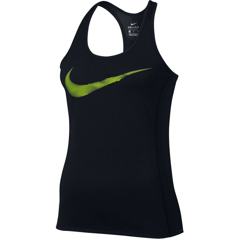 Nike Damen Lauftop Dry Contour Running Tank schwarz, schwarz, verfügbar in Größe 38