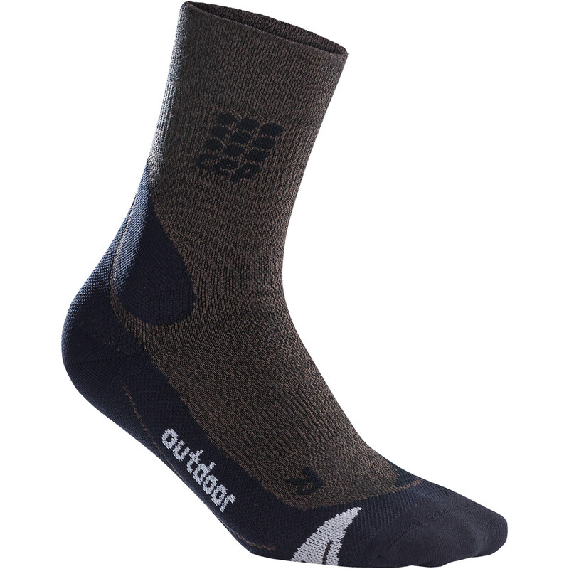 CEP: Herren Wandersocken Outdoor Merino Mid-Cut Socks, braun, verfügbar in Größe 3,4
