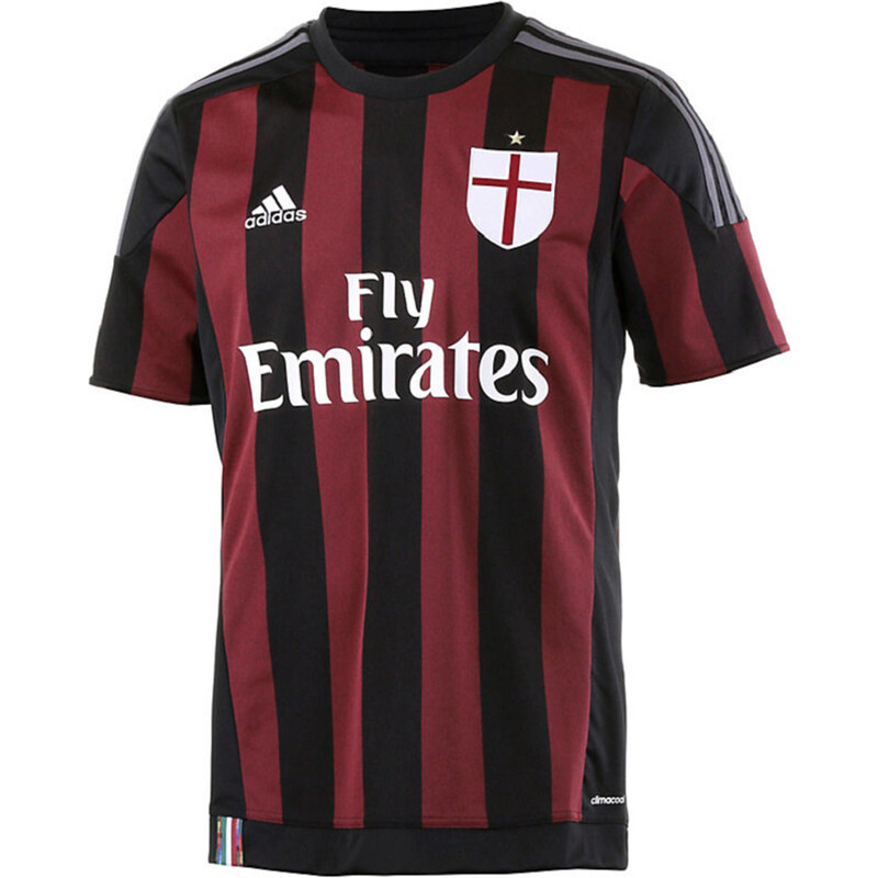 adidas Performance: Kinder Heimtrikot AC Milan Saison 2015/16, schwarz/rot, verfügbar in Größe 128,140