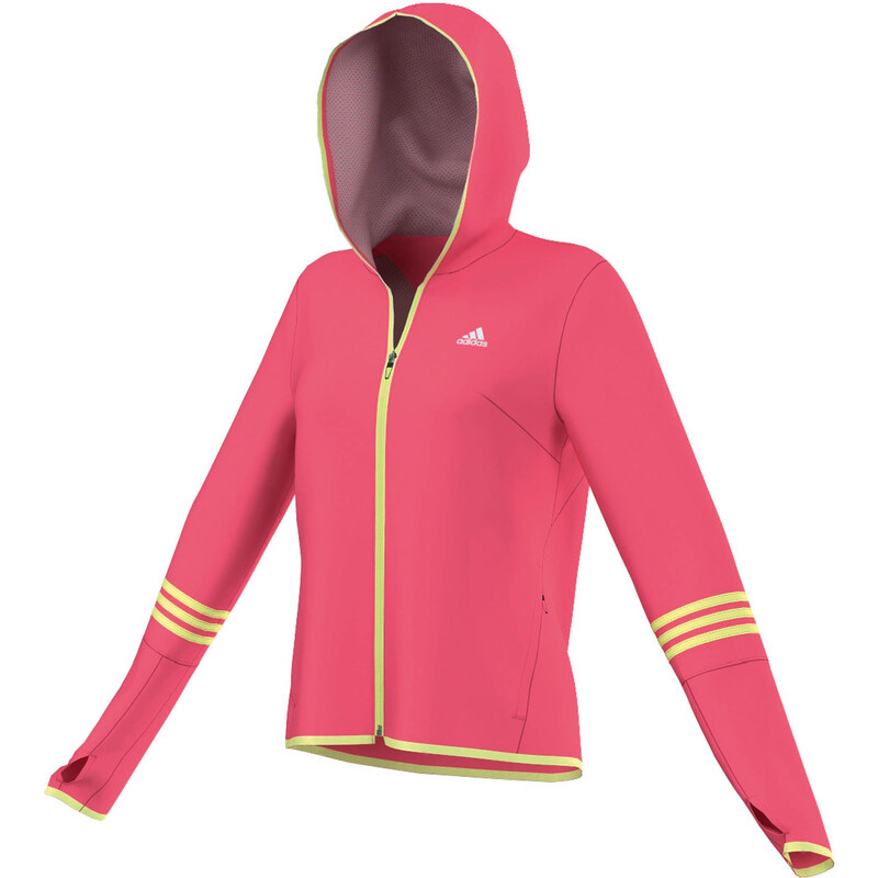 adidas Performance: Damen Trainingsjacke Response 3 Streifen Jacket, pink, verfügbar in Größe 36