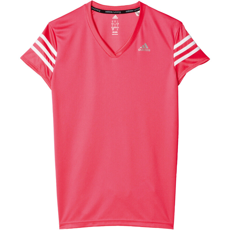 adidas Performance: Damen Laufshirt Response Cap Tee S/S, pink, verfügbar in Größe 38,36,34
