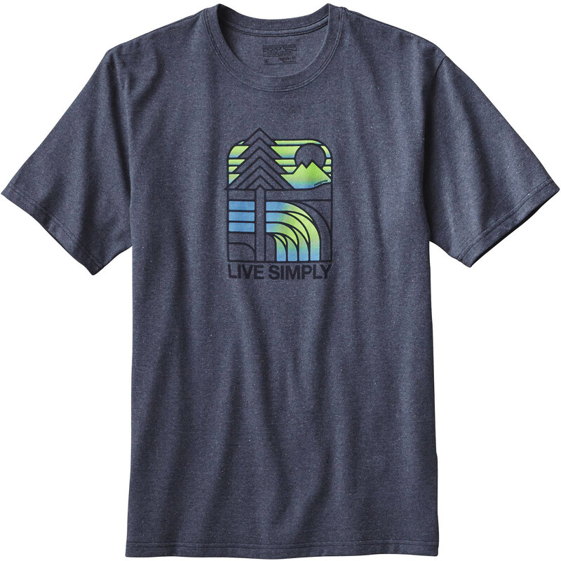 Patagonia: Herren T-Shirt Live Simply Landscape, blau, verfügbar in Größe S
