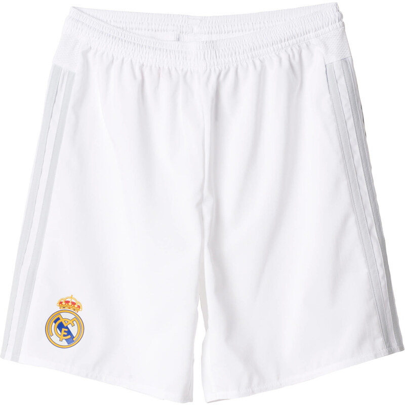 adidas Performance: Kinder Fußball Short Real Madrid Home Replica Short, weiss / grau, verfügbar in Größe 164,176