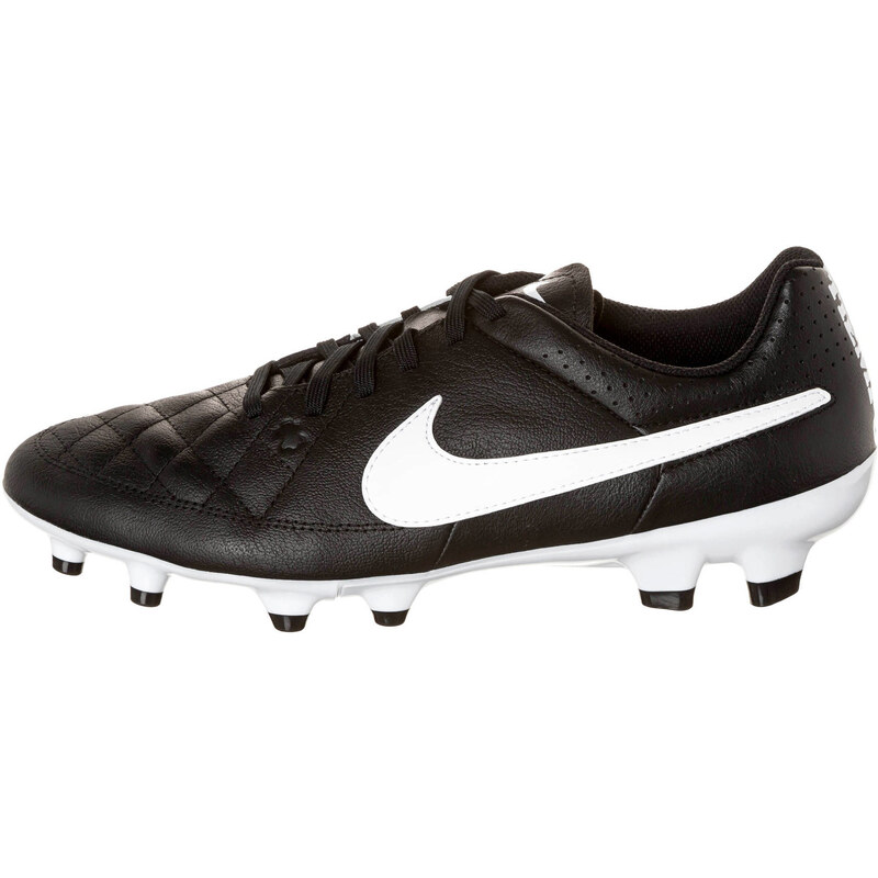 Nike Herren Fußballschuh Naturrasen Tiempo Genio Leather FG, schwarz, verfügbar in Größe 42.5EU,42EU,40EU,40.5EU,41EU
