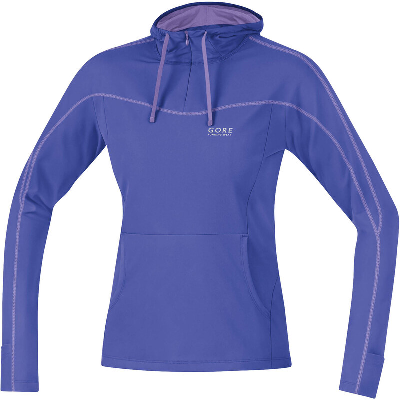 Gore Running Wear: Damen Laufshirt Essential Hoody Lady Shirt Langarm, lila, verfügbar in Größe 36,38,42,34