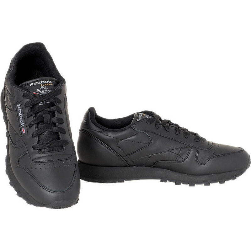 Reebok: Damen Freizeitschuh - Reebok Classic Leather Black, schwarz, verfügbar in Größe 37.5EU,40EU,40.5EU,36EU,41EU,42.5EU