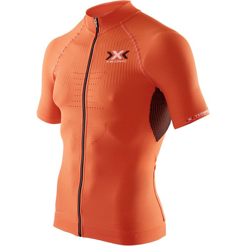 X-Bionic: Herren Radtrikot Bike race The Trick Shirt SL Full Zip, orange, verfügbar in Größe XL,M