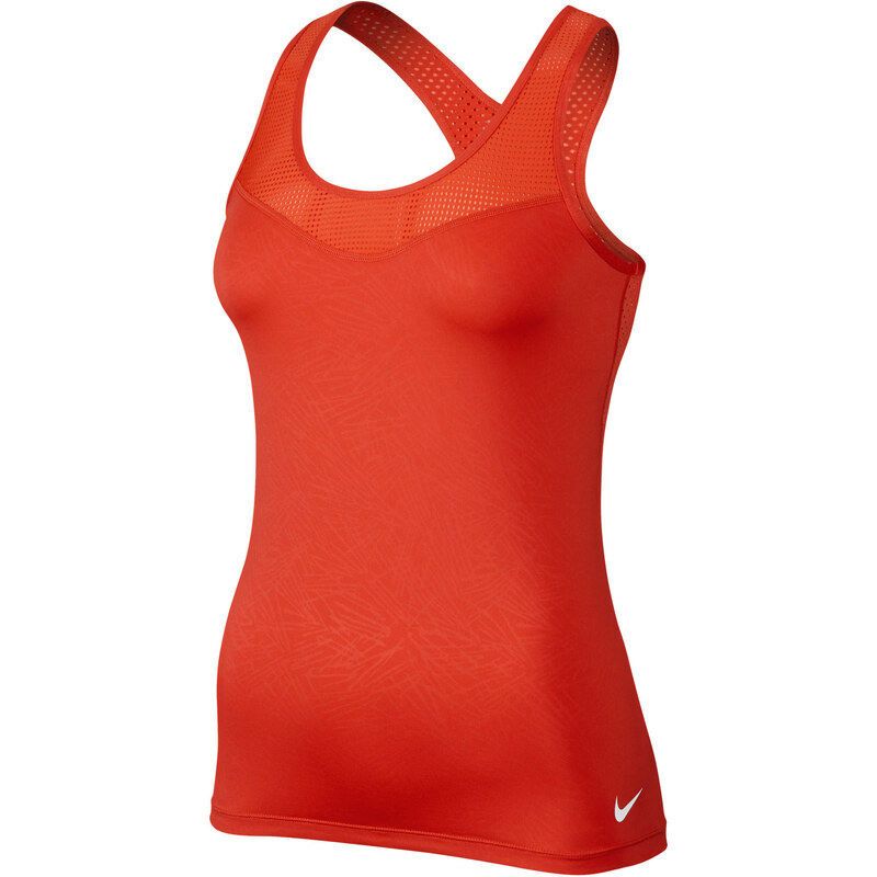 Nike Damen Trainingsshirt / Tank Top Pro Hypercool Palm Embossed, rot, verfügbar in Größe XL