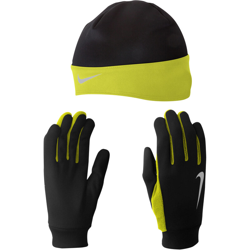 Nike Herren Running Set - Beanie und Handschuhe, schwarz, verfügbar in Größe M,XL,S