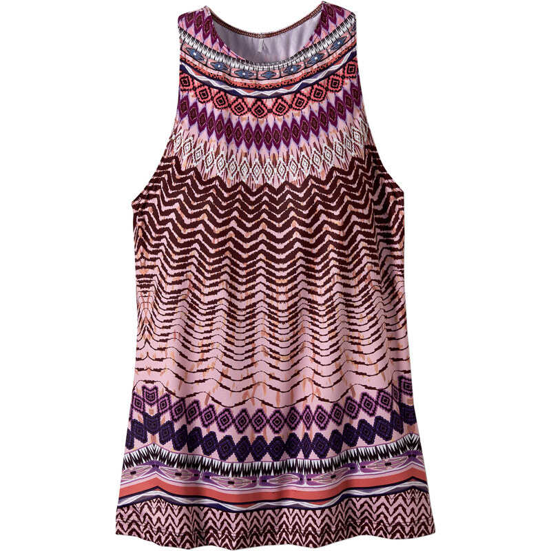 prAna: Damen Klettershirt / Yogashirt / Tank Top Boost Printed Top, koralle, verfügbar in Größe M,L