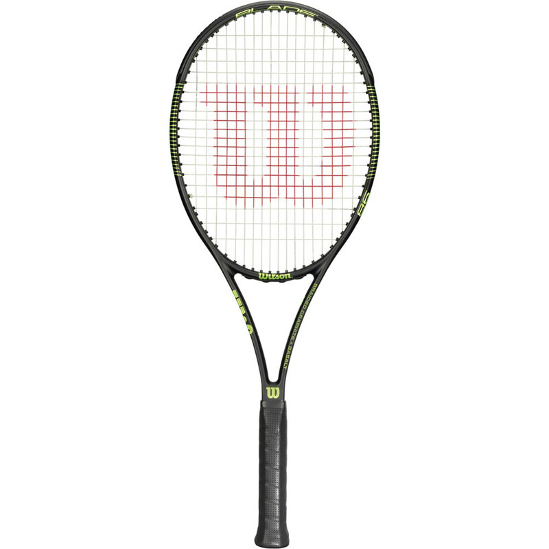 Wilson: Tennisschläger Blade 98 2015 - besaitet 18 x 20, schwarz/grün, verfügbar in Größe 2