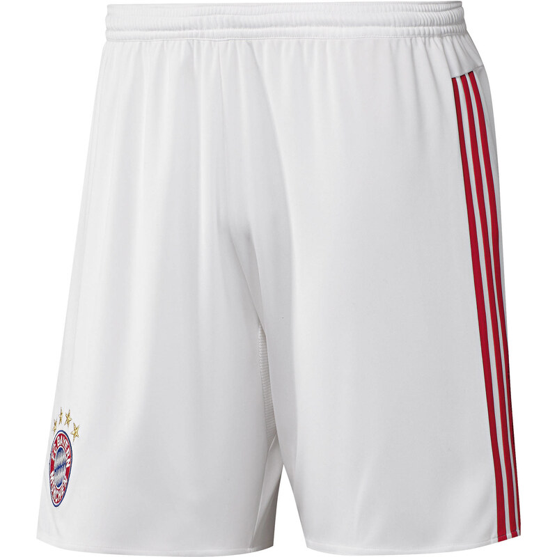 adidas Performance: Herren Auswärts Shorts FC Bayern München Saison 2015/2016, weiss / rot, verfügbar in Größe S,XL
