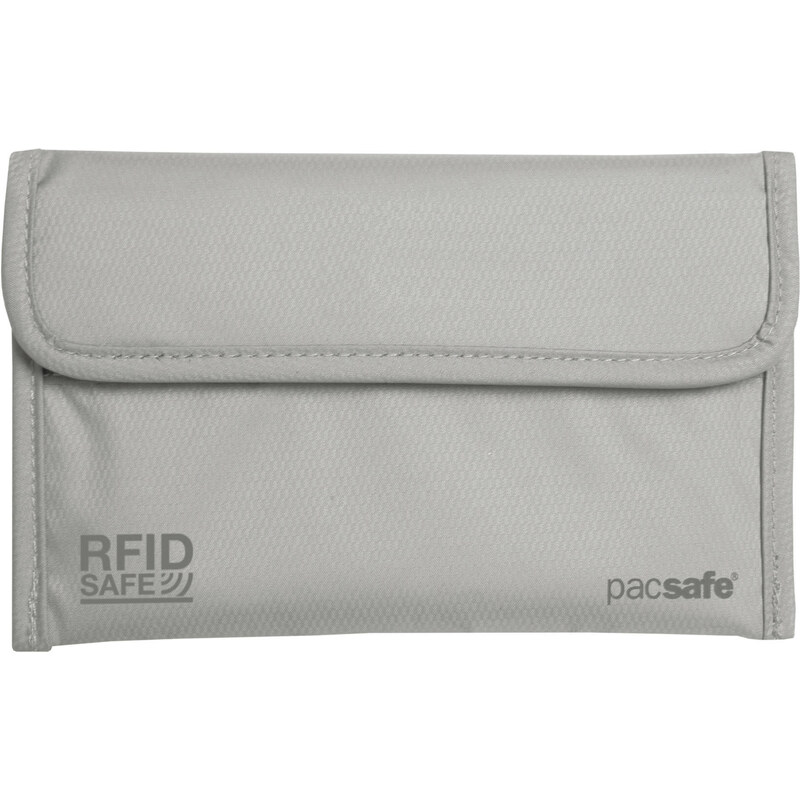 Pacsafe: Geldbeutel mit RFID blockierendem Material, grau