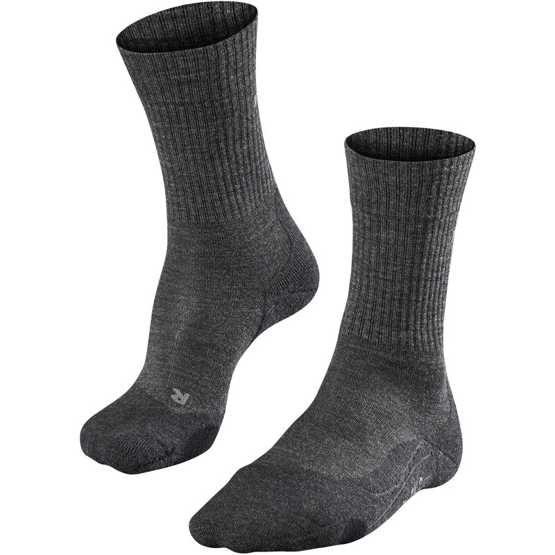 Falke: Herren Trekking-Socken TK 2 Wool Men, grau, verfügbar in Größe 46/48,42/43,44/45
